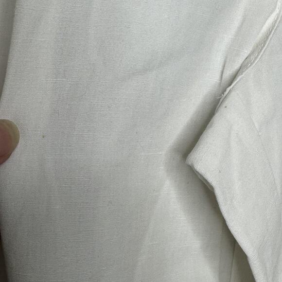 Ulla Johnson Pants Womens 6 White Kori High Rise Wide Leg Pleated Belted Linen - Picture 10 of 16